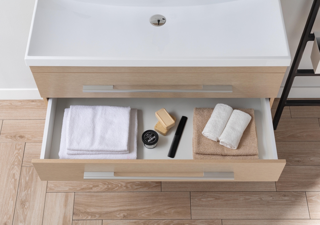 Тумба с раковиной Aquanet Нота NEW 100 светлый дуб 0017149700204096 - Вид №8