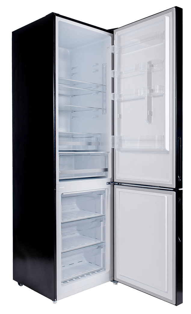 9105330 Холодильник с морозильником   HOLBERG RB 2001NDGB черный STDN-0125426 - Вид №1
