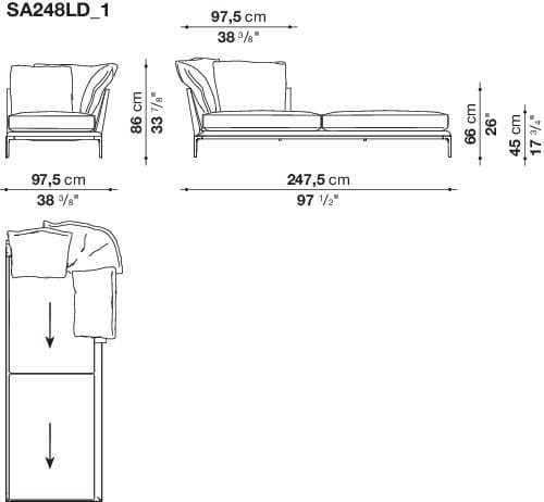 Угловой диван из ткани B&B Italia Атолл ARCH-00091854 - Вид №27