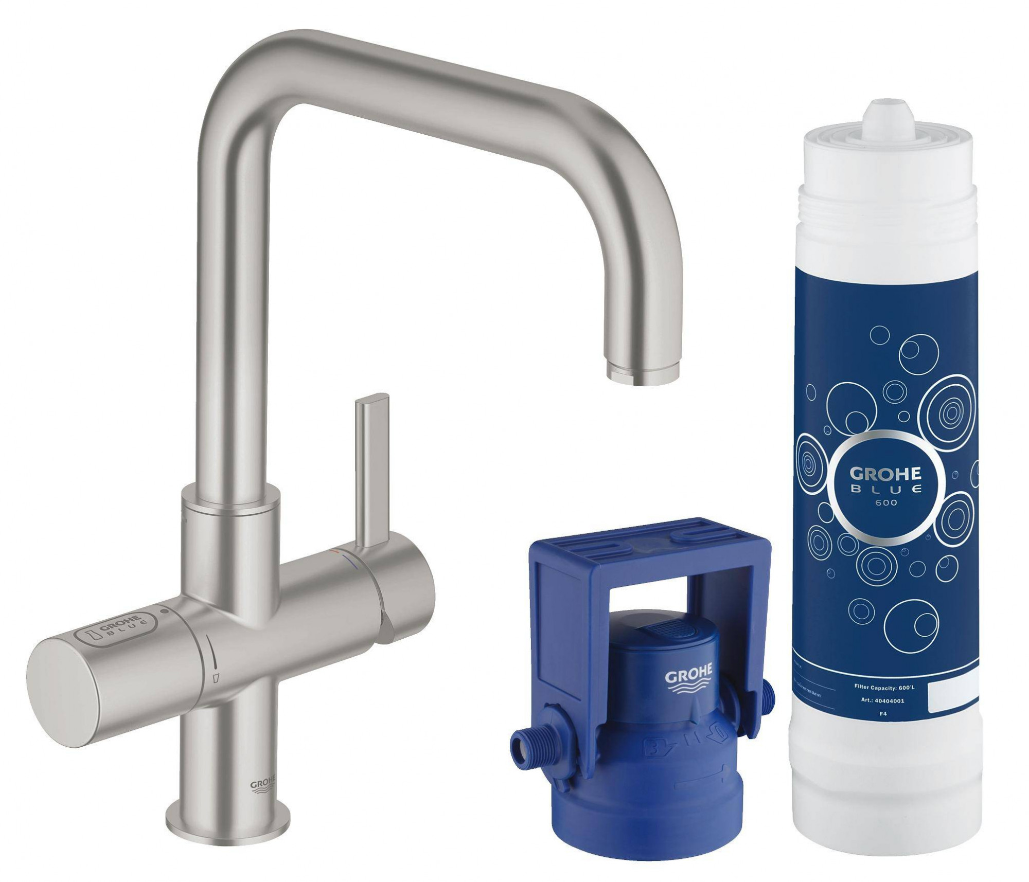 31299DC1 Комплект со смесителем для кухни Grohe GROHE Blue суперсталь