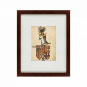 Литография на тонированной бумаге 42х52 см Nremberg №4 1539-1561 КАРТИНЫ В КВАРТИРУ  135538 Белый;коричневый;разноцветный