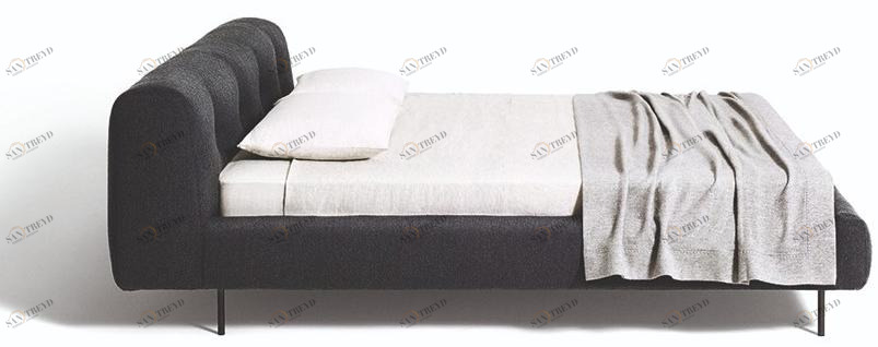 DE PADOVA Двуспальная кровать с обивкой из ткани Erei sun-id-1415629