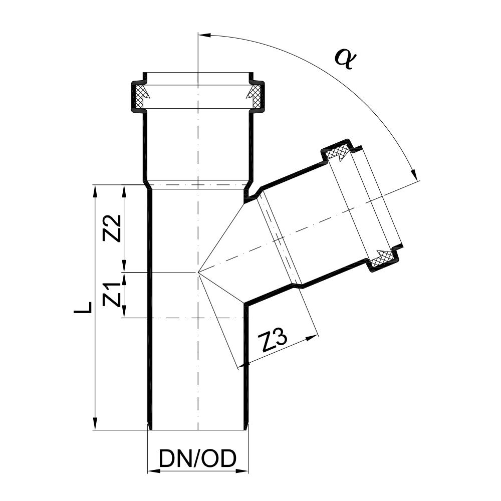 02213 Тройники Tece  - Вид №1
