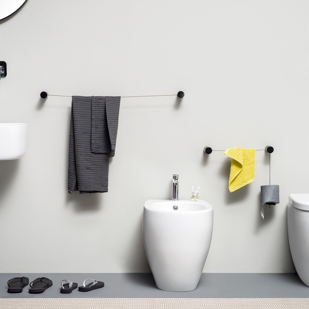 EVDTPK43EVER Life Design Porta salviette doppio e porta rotolo - Dot  Хром 