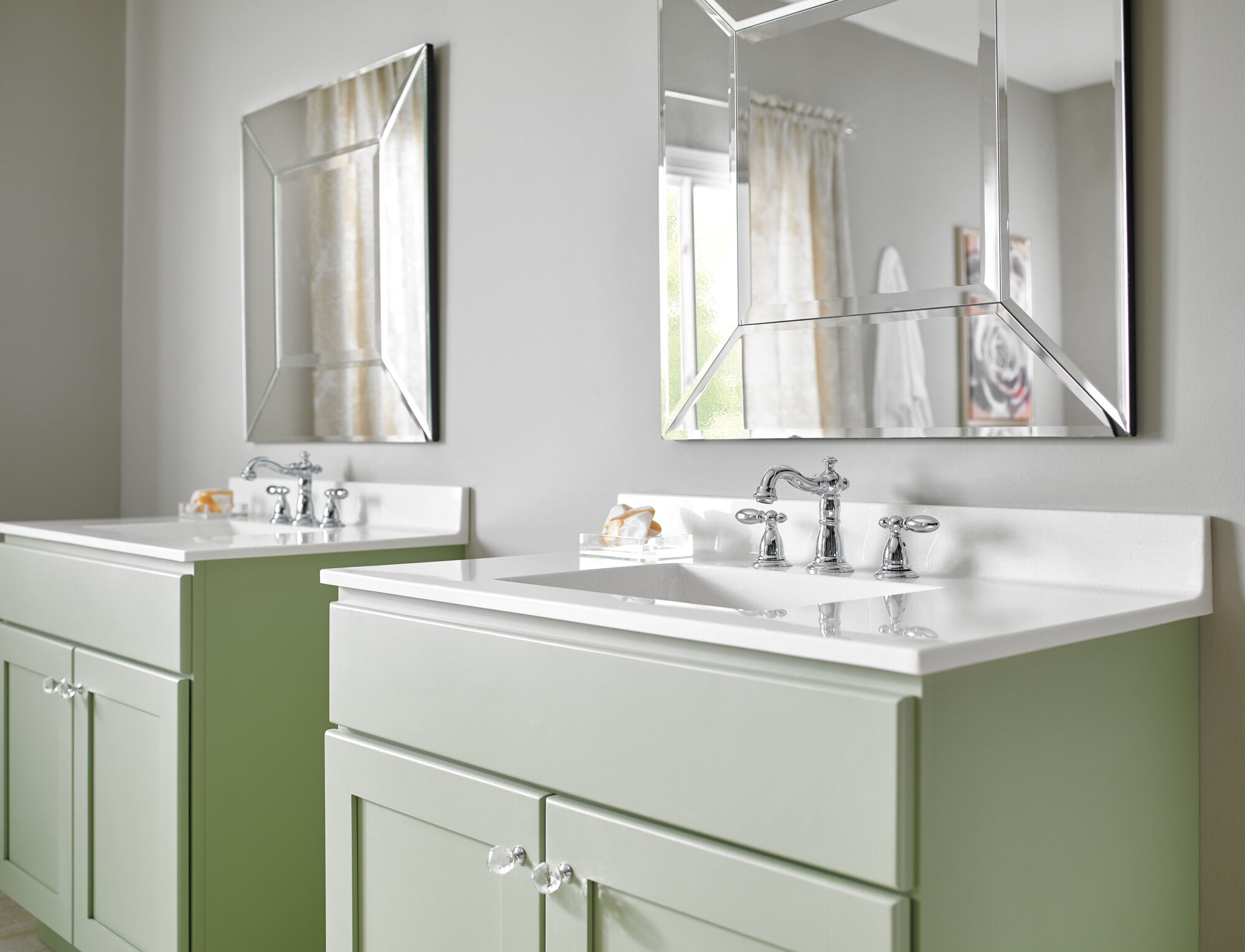 3555-PBMPU-DST Смеситель для ванной комнаты с двумя ручками Delta Faucet Victorian Полированная латунь - Вид №7