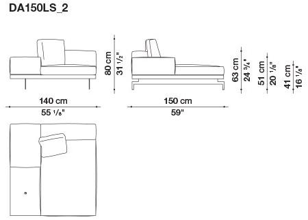 B&B Italia 3-х местный тканевый диван с шезлонгом Dock sun-id-1355318 - Вид №63