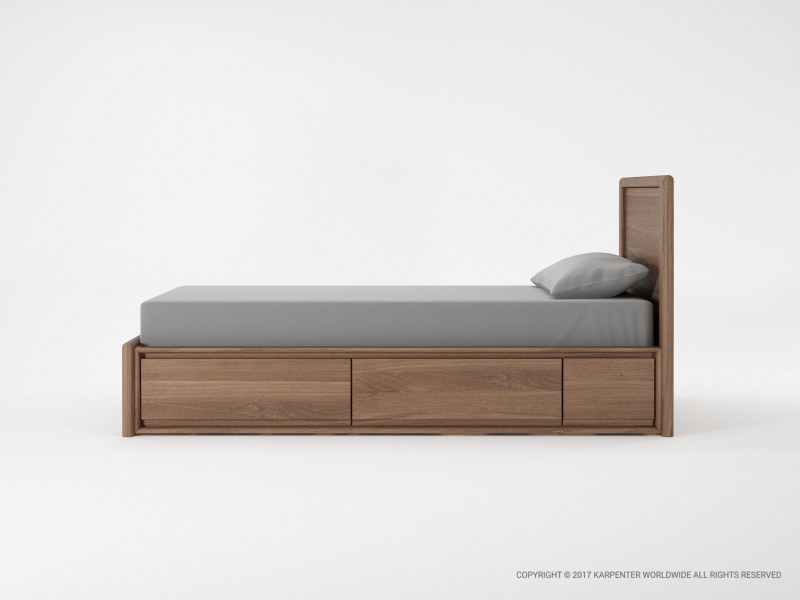 438_1040 Кровать односпальная (размер матраса 90х200) Karpenter Circa17 - Вид №2