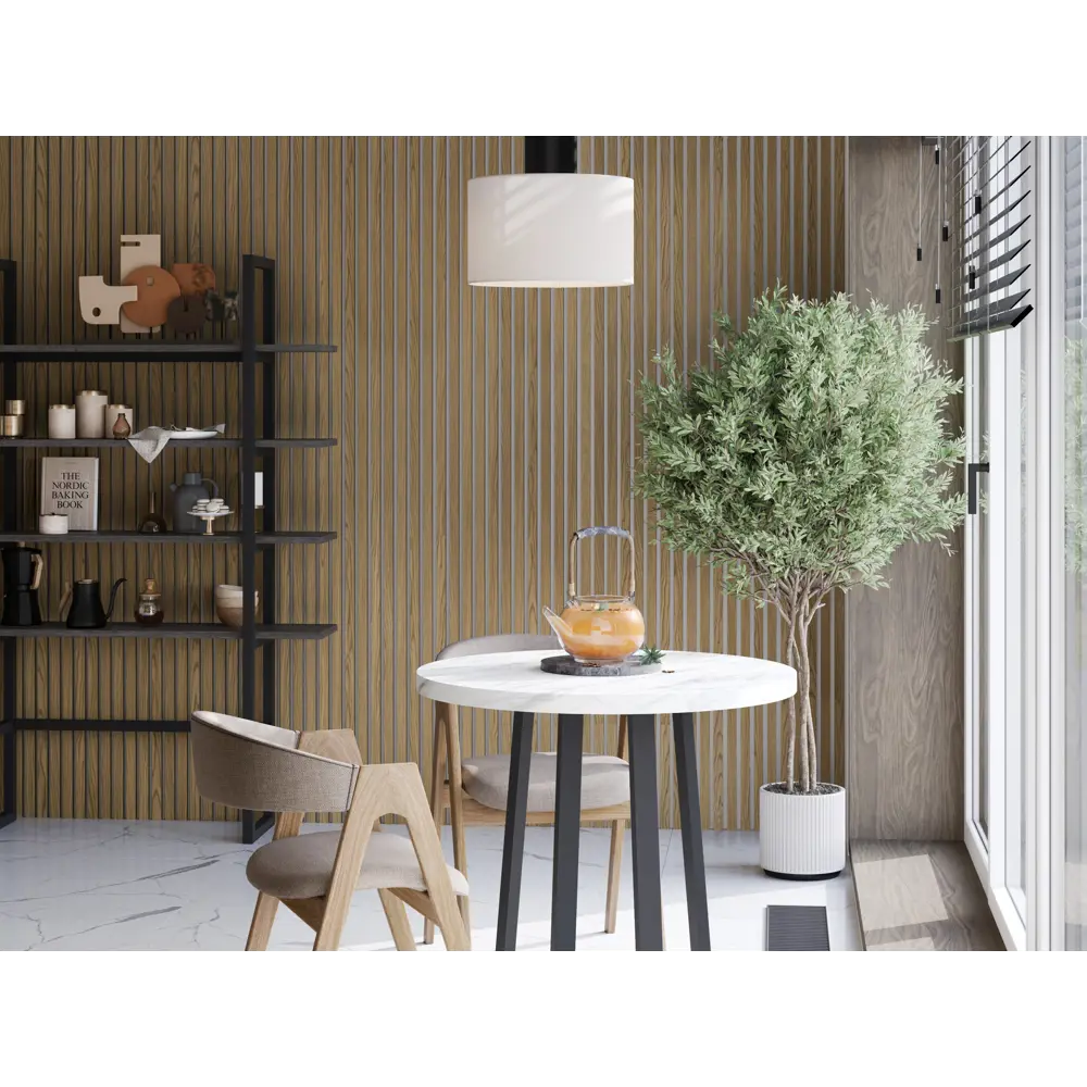 Рейка МДФ Дуб Тангент натуральный 280x4x1.6 см 89389905 Santreyd STLM-1404685 - Вид №1