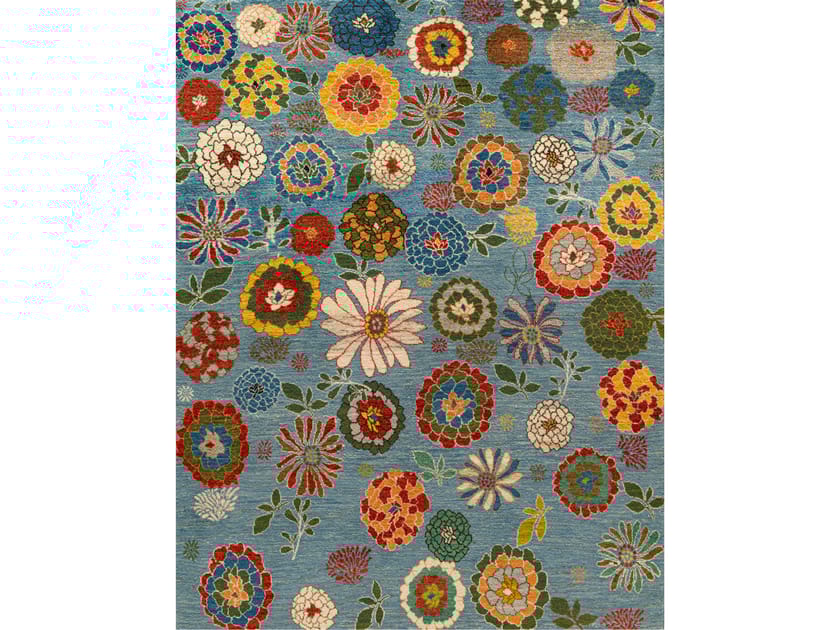 Прямоугольный шерстяной цветочный ковер Zollanvari Ikebana Kyoto-Designer ARCH-00027998