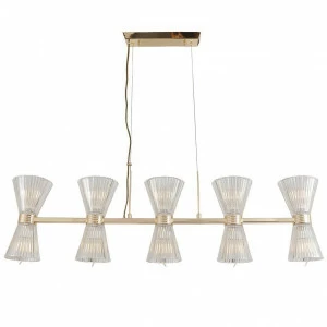 Люстра подвесная золото Newport 3615/S NEWPORT ДИЗАЙНЕРСКИЕ 00-3834274 Золото;прозрачный