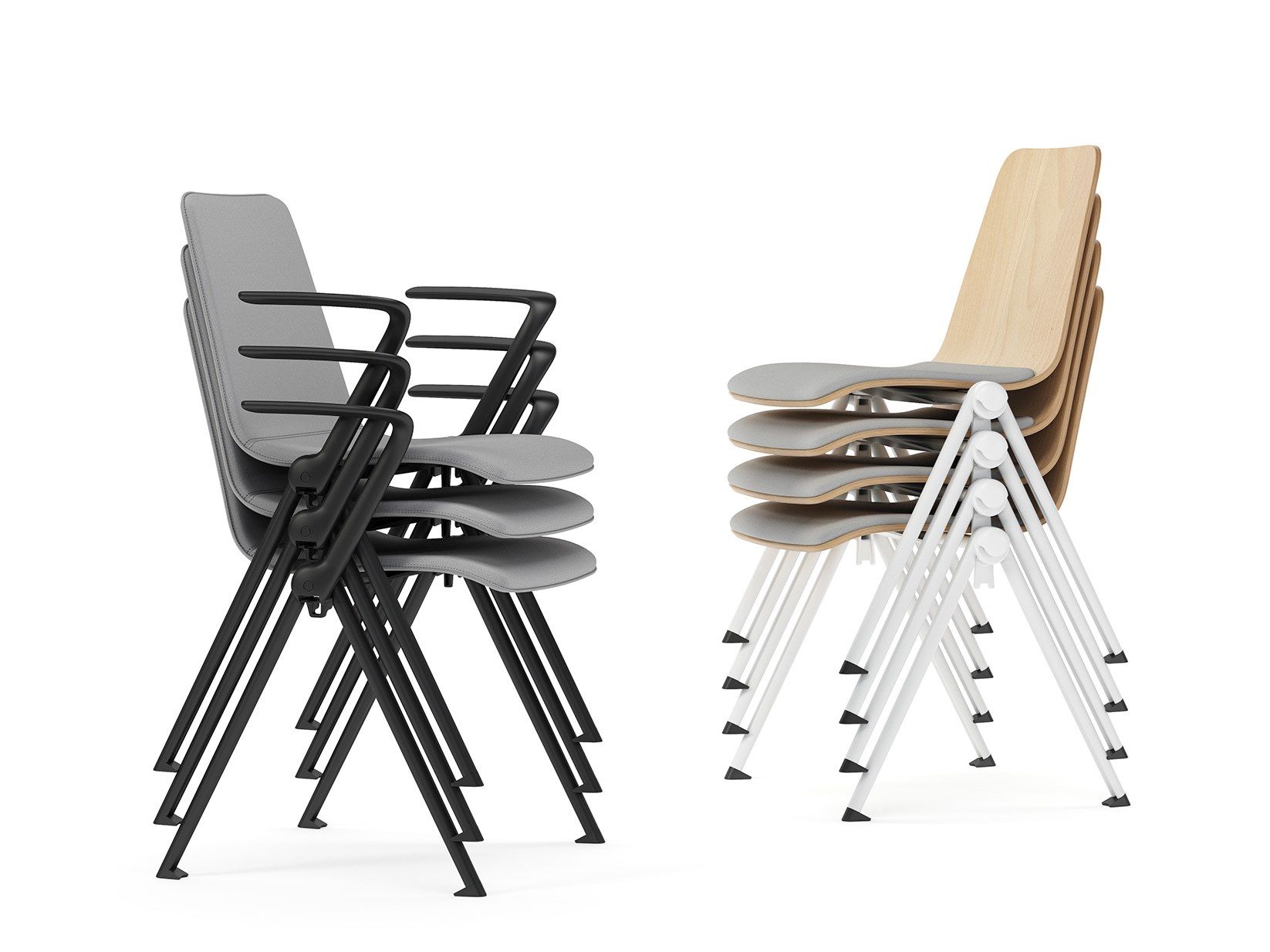 Деревянный штабелируемый стул для конференций с подлокотниками SITLOSOPHY® Lagom ARCH-00104531 - Вид №4