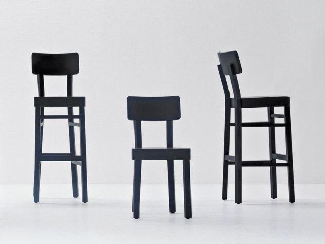 Gervasoni Табурет из бука со спинкой Black sun-id-1508784 - Вид №2