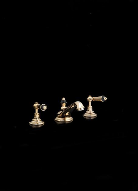 Devon&Devon Смеситель для умывальника с раздельными розетками Black diamond Bld76ot - Вид №1