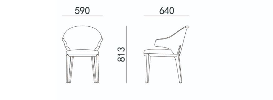 Кожаный мягкий стул с подлокотниками HC28 maison Erika ARCH-00129768 - Вид №2