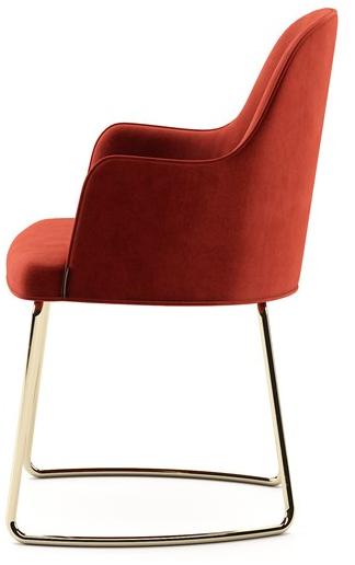 Domkapa Бархатный стул с подлокотниками  Dkj19  - Вид №2