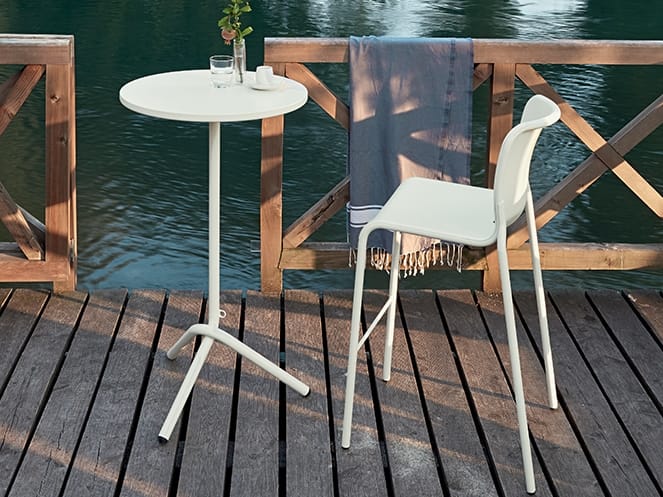 Высокий круглый стол с откидным верхом из листового металла COLOS ARCH-00029688 - Вид №1