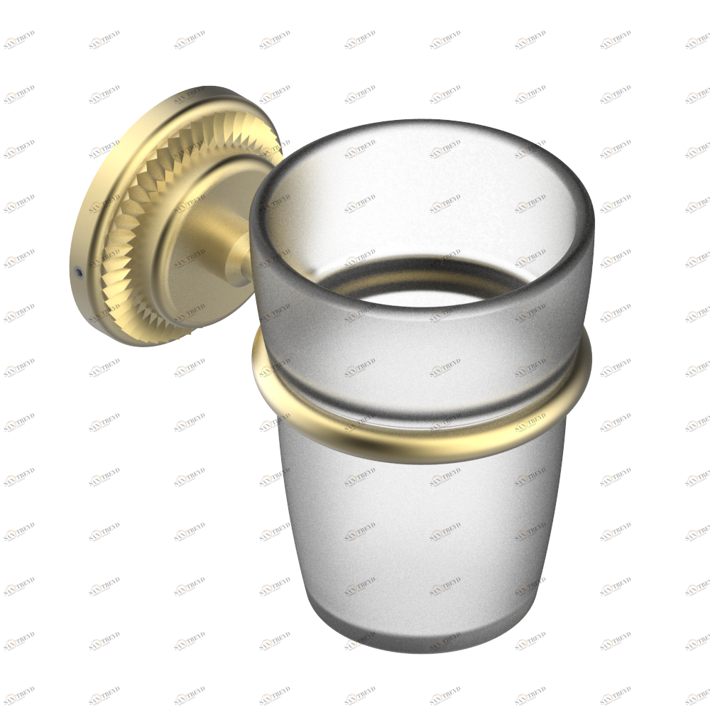 U4D-536 Стакан настенный для зубных щёток Thg-paris Diplomate Royale Покрытие PVD матовая латунь U4D-536 CAT.F