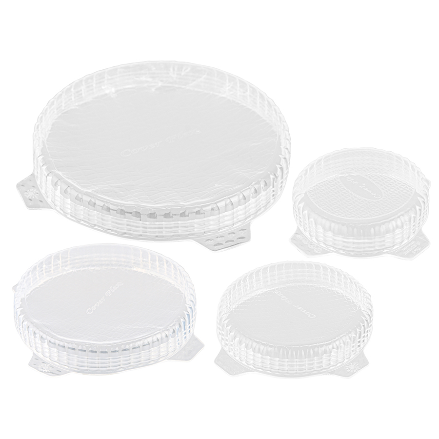 25.015.86.0096 Набор из 4 крышек coverflex ?9, 11, 16, 21 см силикон, прозрачный Silikomart 