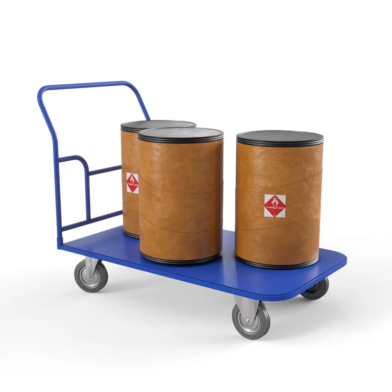 Тележка платформенная ТПТ (г/п 400 кг, 1000x600 мм, колеса серая резина 160 мм) Верстакофф 65-8871 - Вид №1