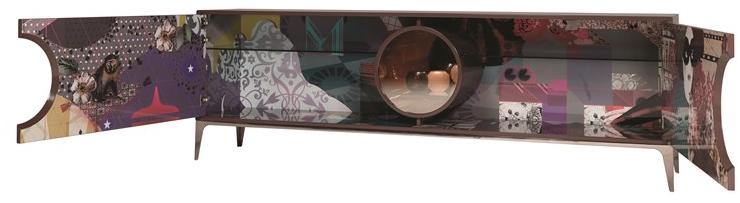 Roche Bobois Буфет лакированный с распашными дверцами Globe trotter sun-id-1452571 - Вид №3