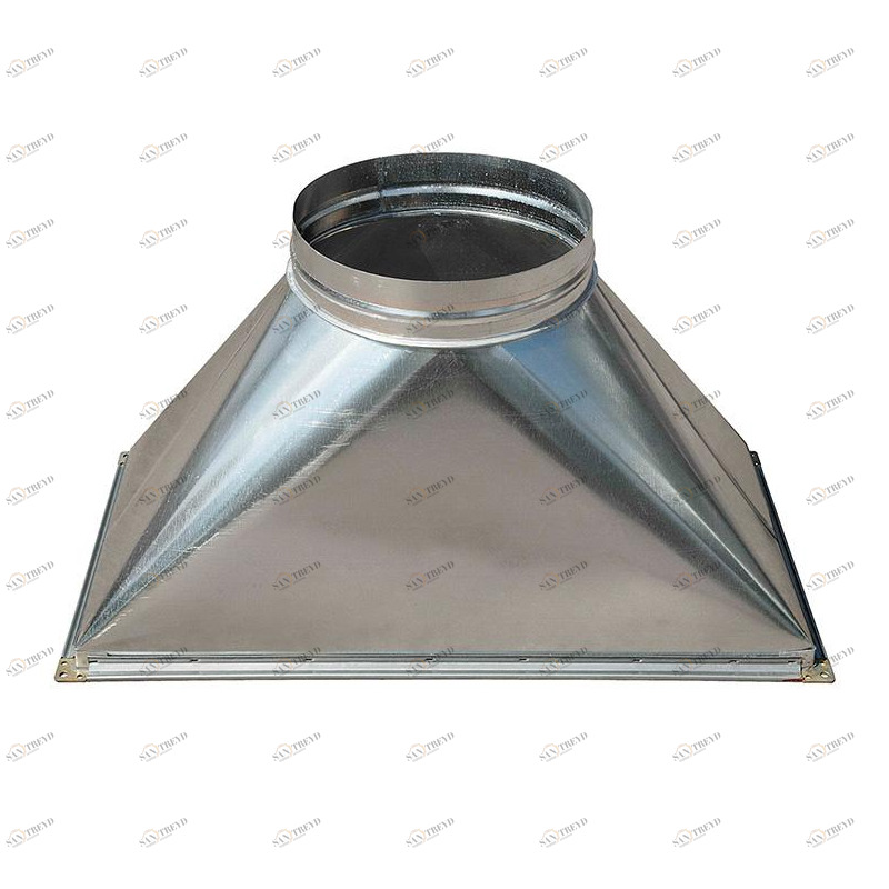 Переход c прямоугольного на круглое сечение (оц. сталь) 500х300-d250 Santreyd sun-id-682237