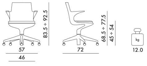 Регулируемое по высоте офисное кресло из полипропилена Kartell SPOON ARCH-00093944 - Вид №15