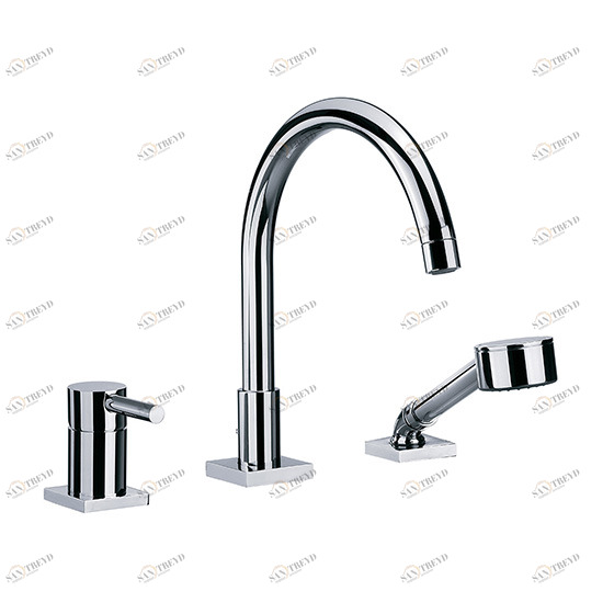 Смеситель для ванны на 3 отверстия ½“, монтаж на горизонтальной поверхности JOERGER Charleston Square 634.30.444.000