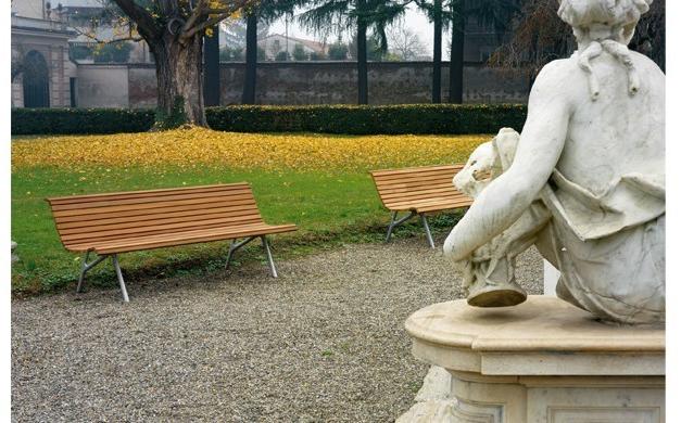 Alias Скамья из алюминия и дерева со спинкой Teak setes sun-id-1397659 - Вид №2