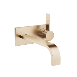 MEM Смеситель для раковины, настенный, однорычажный, с крышкой, без донного клапана - Brushed Champagne (22-каратное золото) 36865782-46