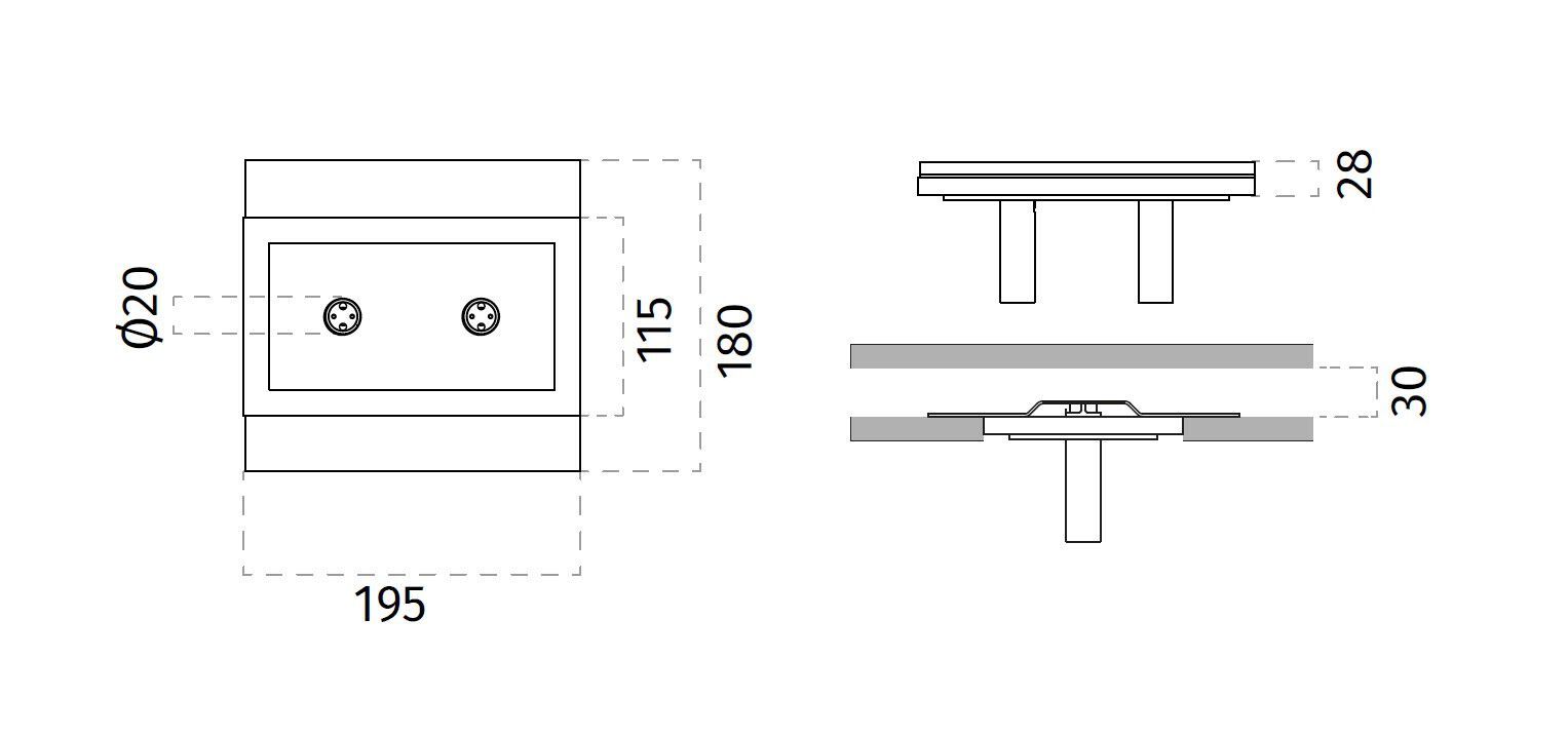 Регулируемый встраиваемый светодиодный прожектор из Alumite® 9010 novantadieci MINILED DOL ARCH-00127087 - Вид №2