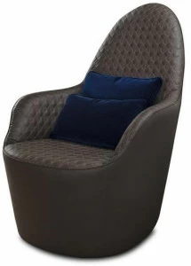 Reflex Мягкое кожаное кресло с подлокотниками Swan