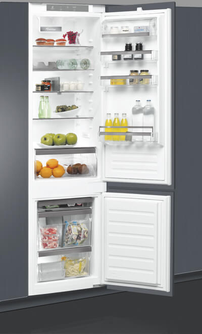 ART 9813/A++ SFS Встраиваемые холодильники / высота 193,5 см. объем 310 л. (230 л /80 л), 6th sense fresh control - система автоматического контроля и регулирования уровня влажности в холодильном отделении, электронное управление с сенсорным управлением Santreyd 