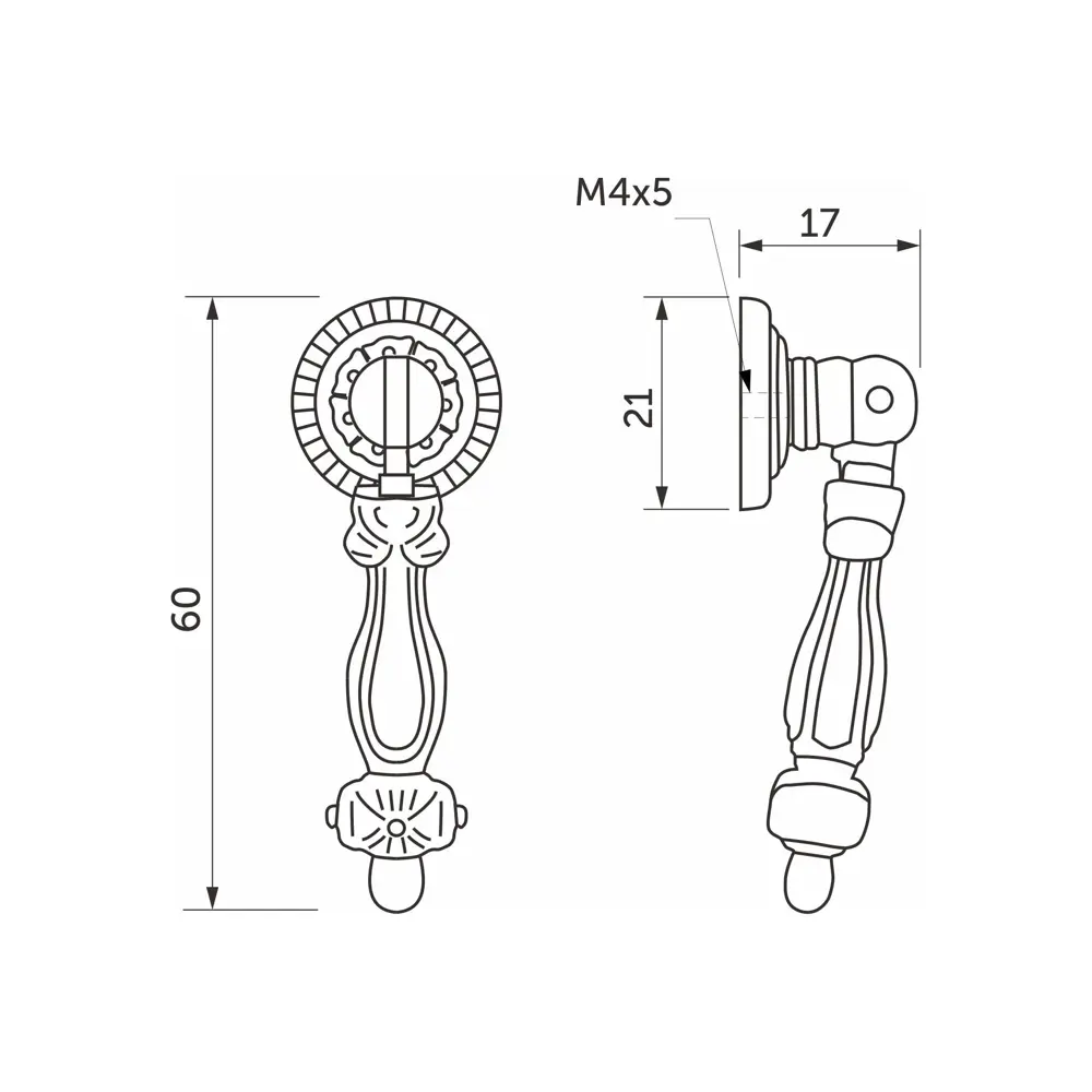 Мебельная ручка-кнопка матовое золото 87686803 STLM-2115498 AKS  - Вид №5