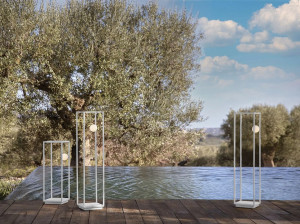 Алюминиевый светодиодный торшер с лотком