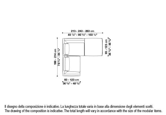 Угловой диван из ткани B&B Italia Ричард ARCH-00040927 - Вид №90