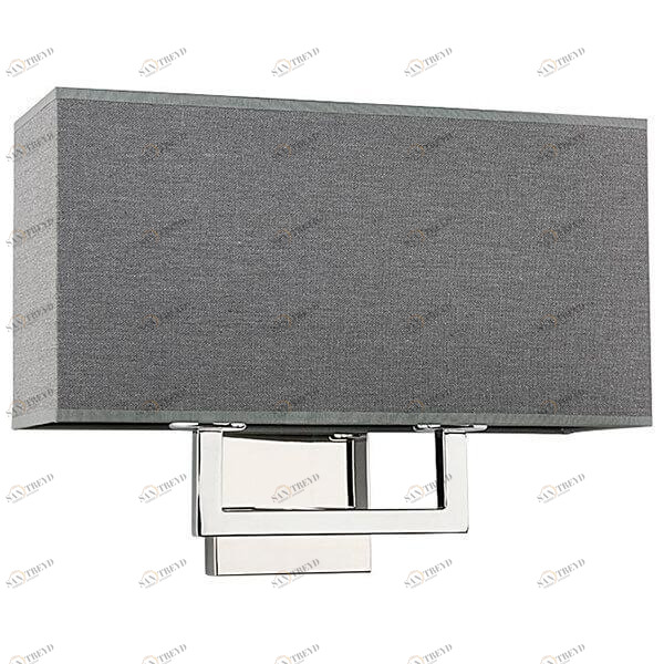 Бра металлическое с абажуром на 2 лампы темно-серое Hotel 9304 NOWODVORSKI HOTEL 00-3931320 Серебро;серый