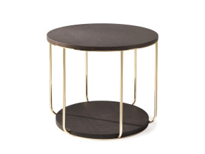 Круглый деревянный журнальный столик