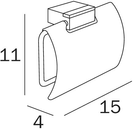 INDA® Держатель для бумаги из латуни с крышкой Logic A3326b - Вид №1