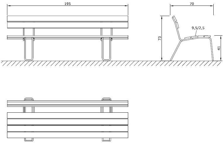 Euroform W Деревянная скамейка со спинкой  33  - Вид №8