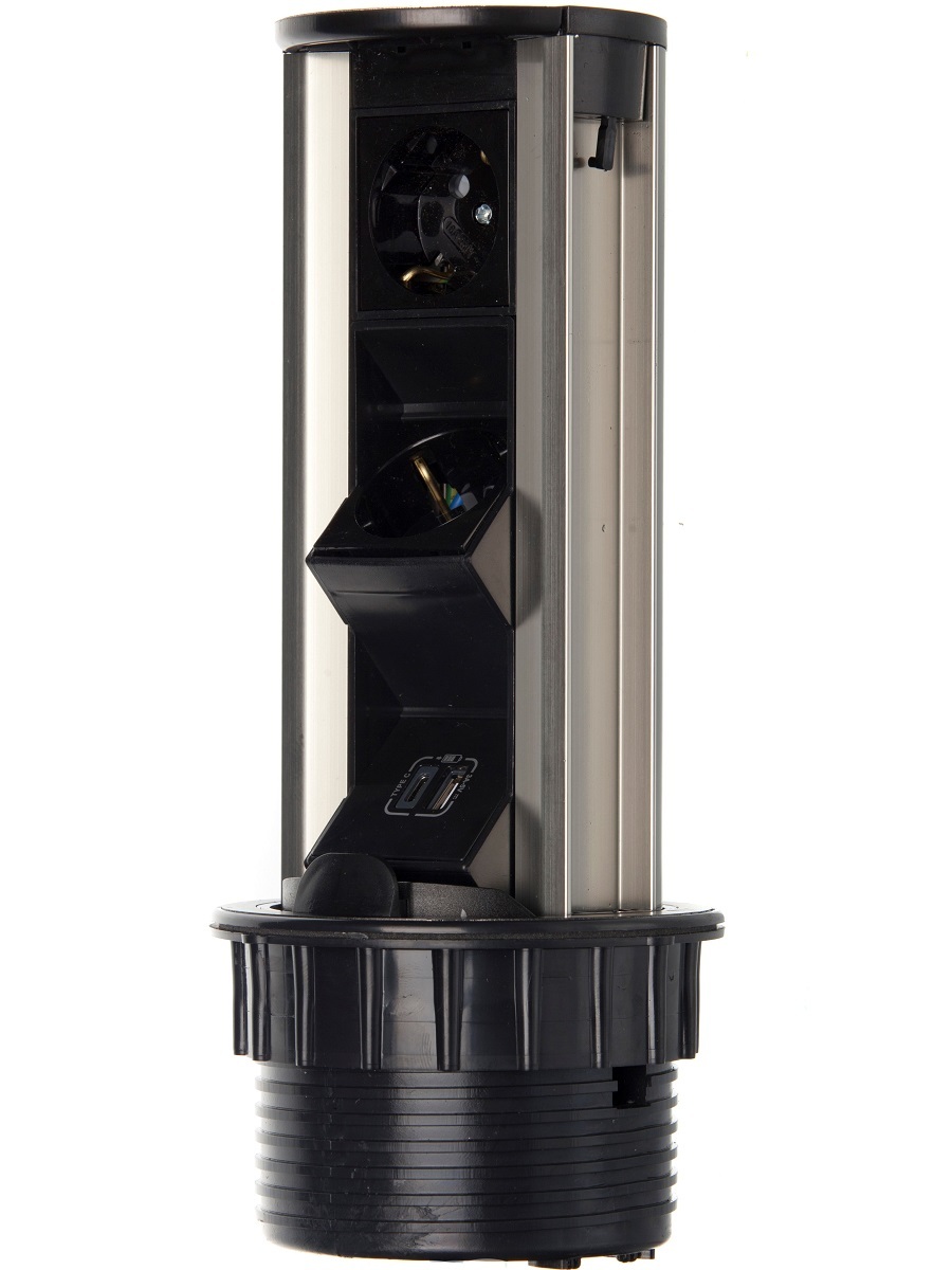 Блок электрических розеток Solo 12002 Black NAVAKO 