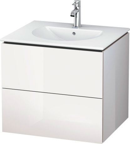 LC626104343 L-Cube Тумбочка подвесная Базальт матовый, декор Duravit - Вид №2