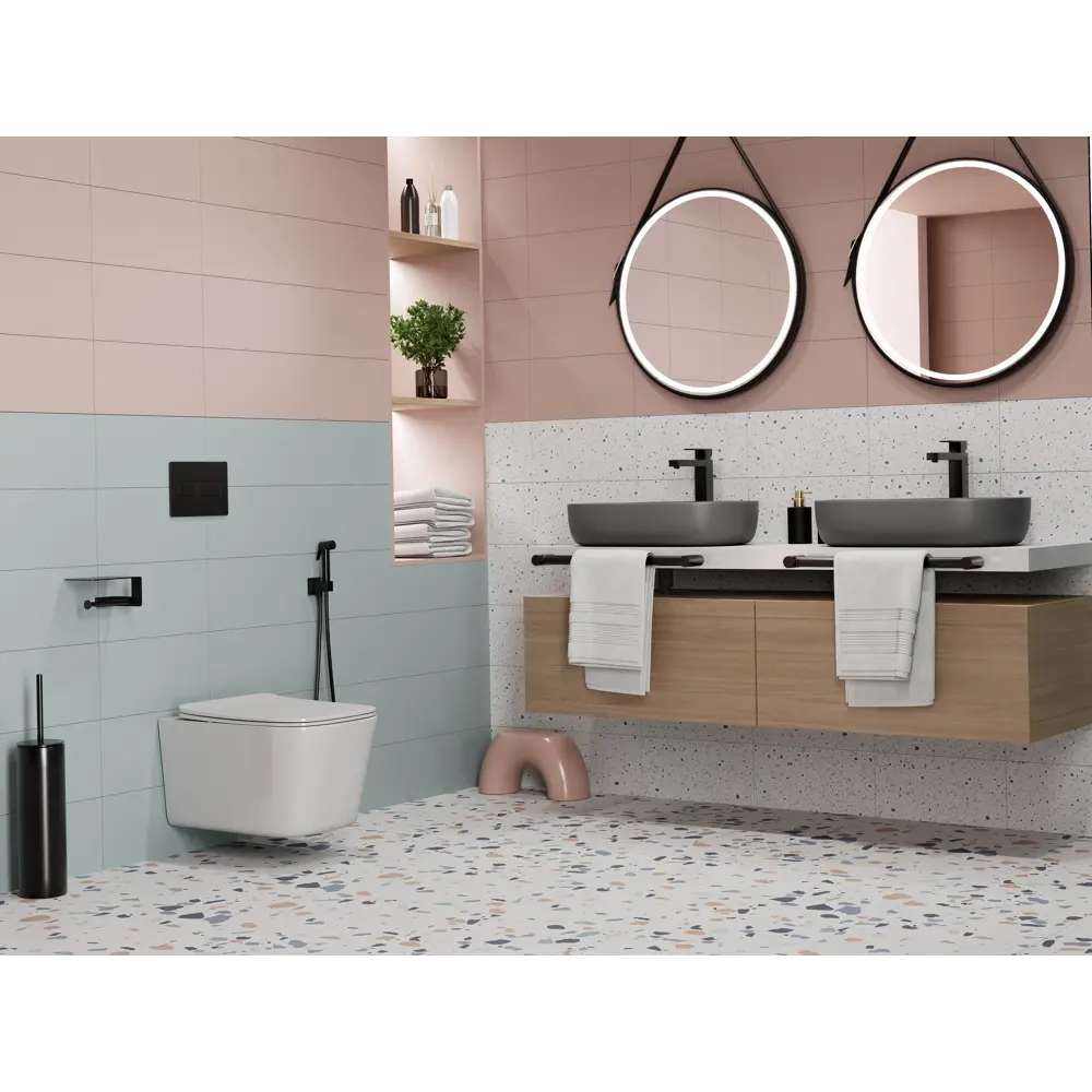 Плитка настенная Mersey Mono A0554C14102 20x40 см 1.6 м² матовая цвет розовый Santreyd STLM-2158016 - Вид №10