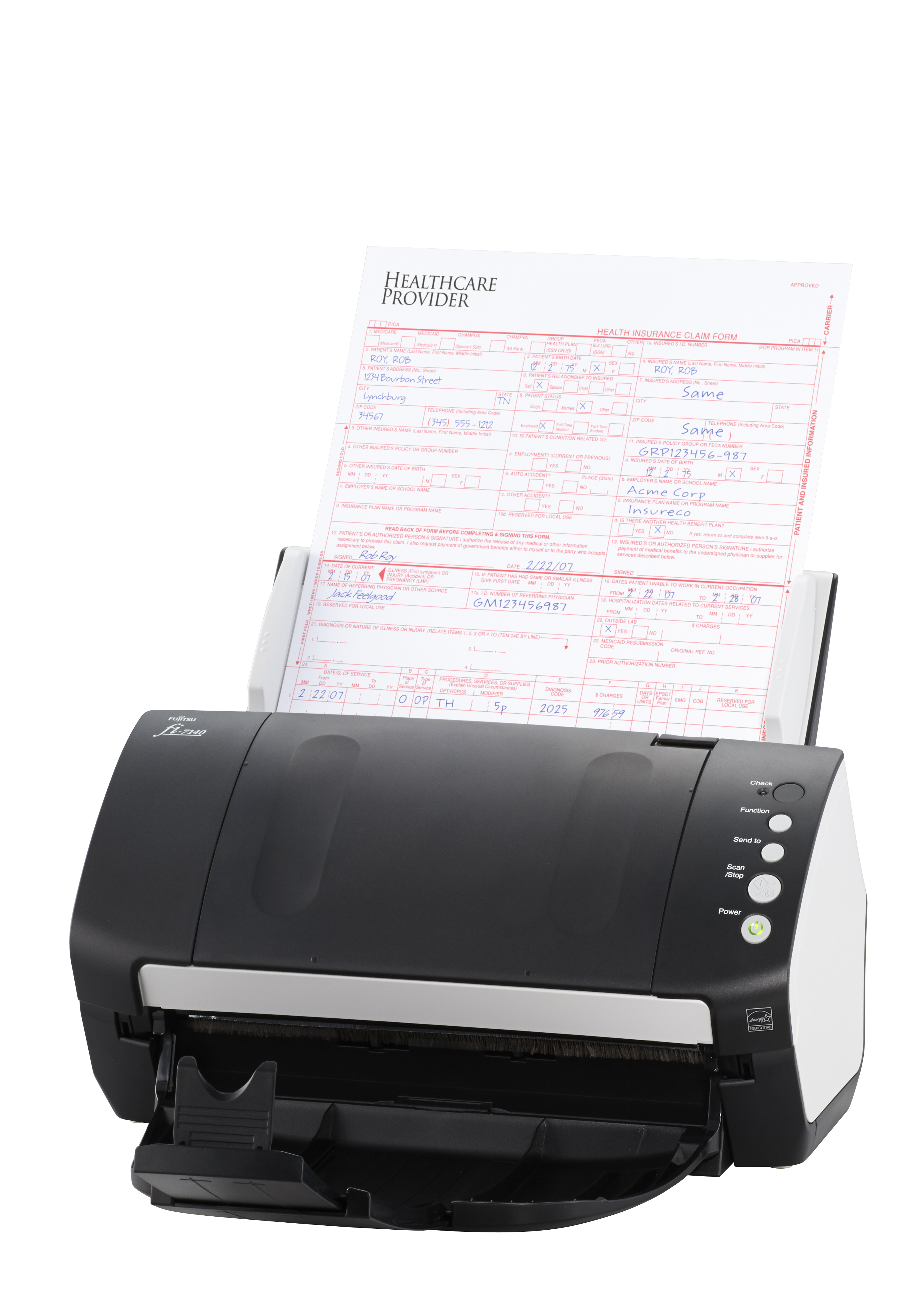 PA03670-B101 Fi-7140, document scanner, a4, duplex, 40 ppm, adf 80, usb 2.0 Fujitsu  - Вид №1