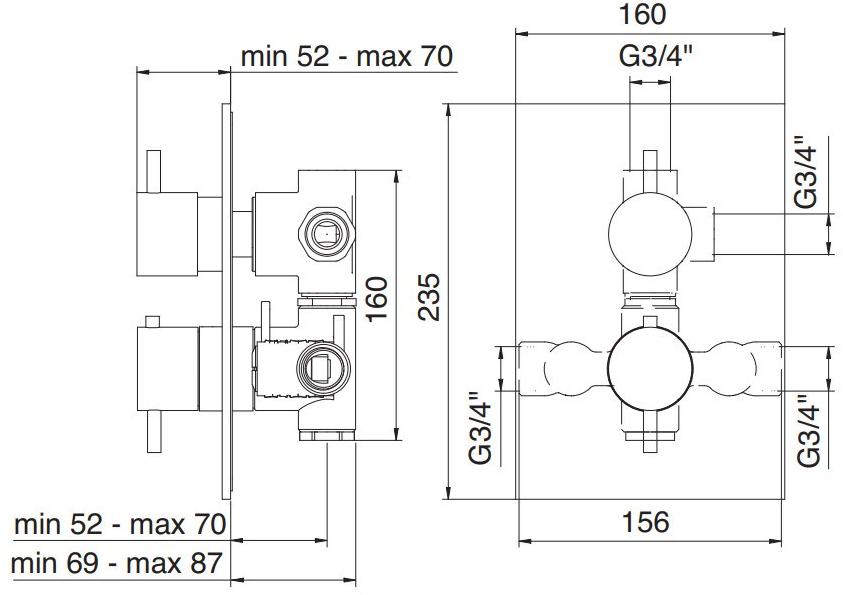 Rubinetterie Treemme X-change_mono  5846vl  - Вид №1