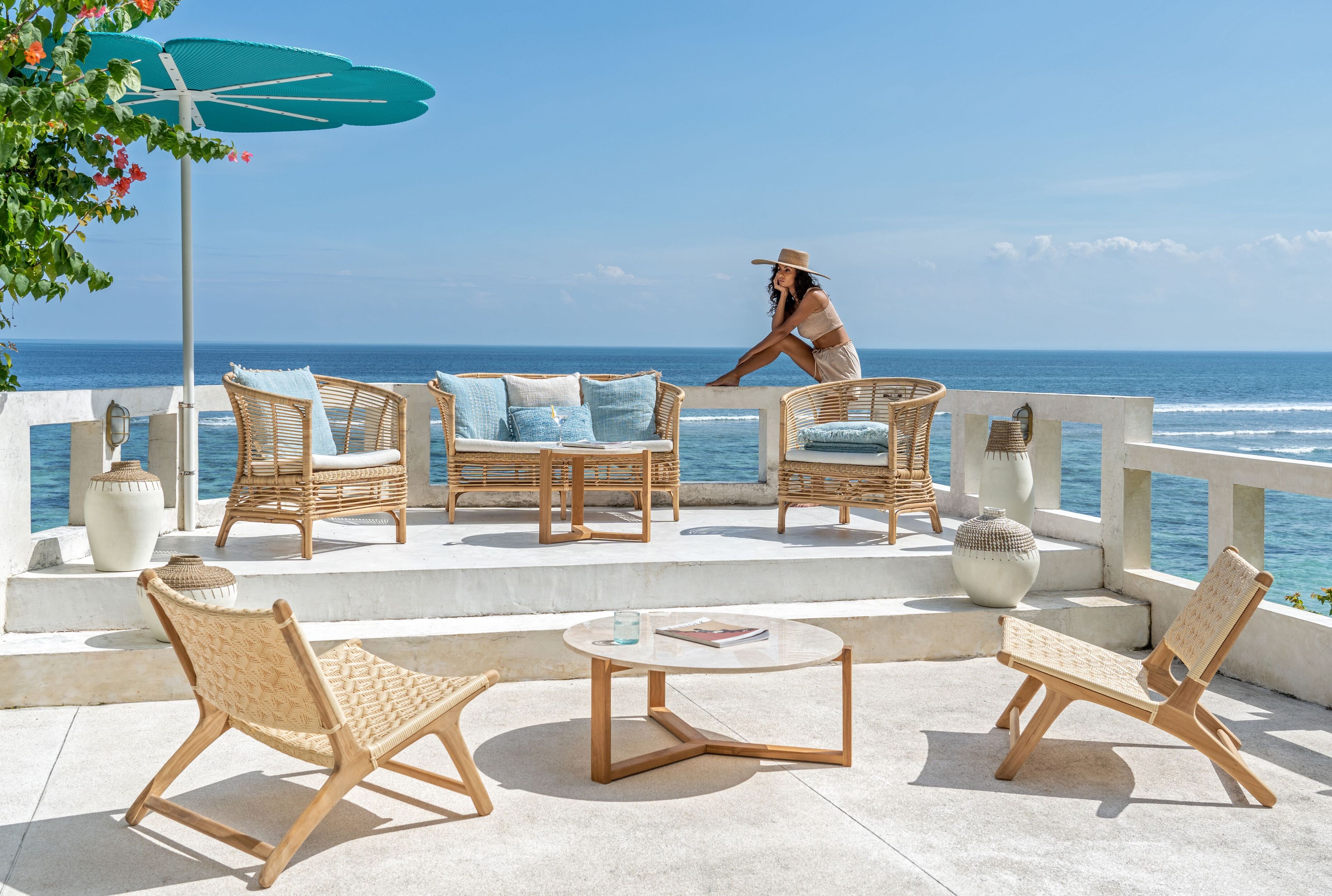 Садовое кресло из тикового дерева и синтетической ткани cbdesign Vienna Relax ARCH-00041545 - Вид №36