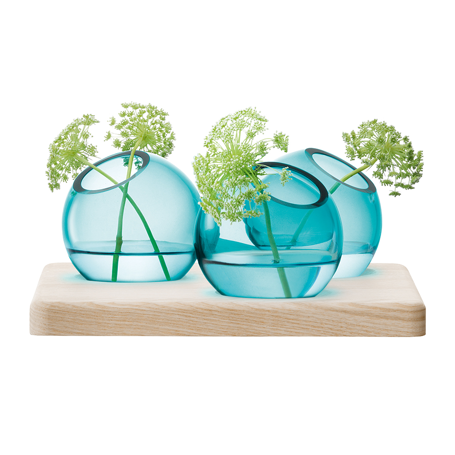 Трио ваз на подставке 8 см голубые Axis LSA INTERNATIONAL ДИЗАЙНЕРСКИЕ 253368 Синий  - Вид №2