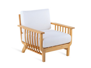 Садовое кресло из тикового дерева и акриловой ткани