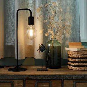 Настольная лампа INSPIRE Lina - минимализм в черном металле 86493627