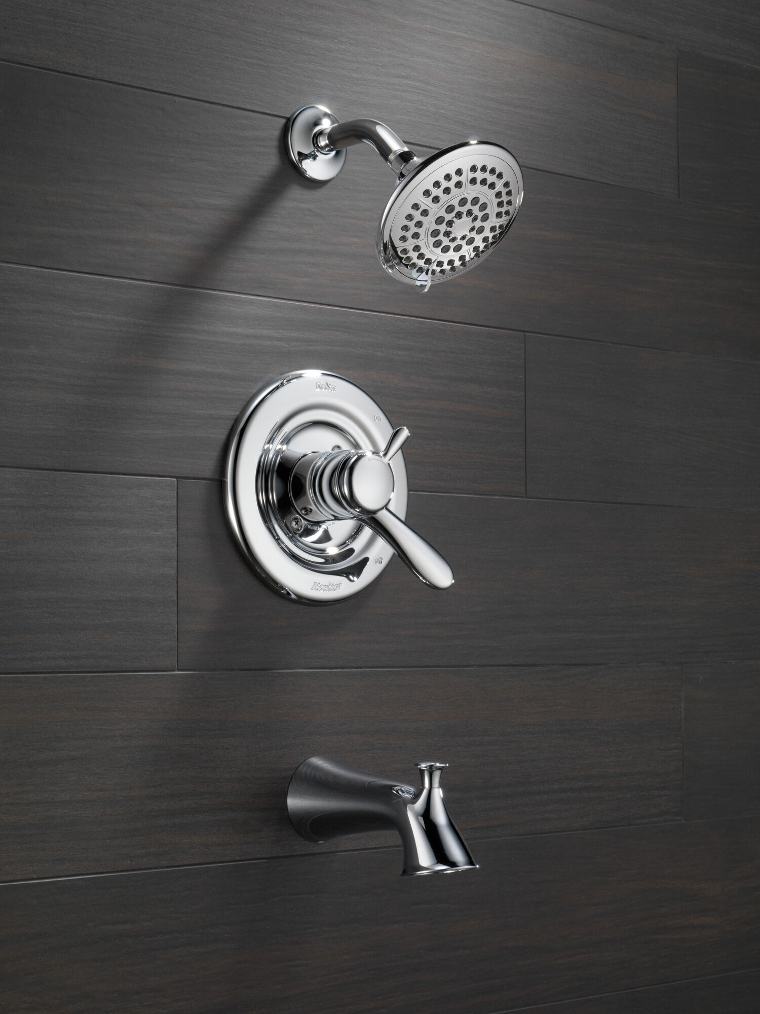 T17438 Для ванны и душа Monitor® 17 Series Delta Faucet Lahara Хром  - Вид №3