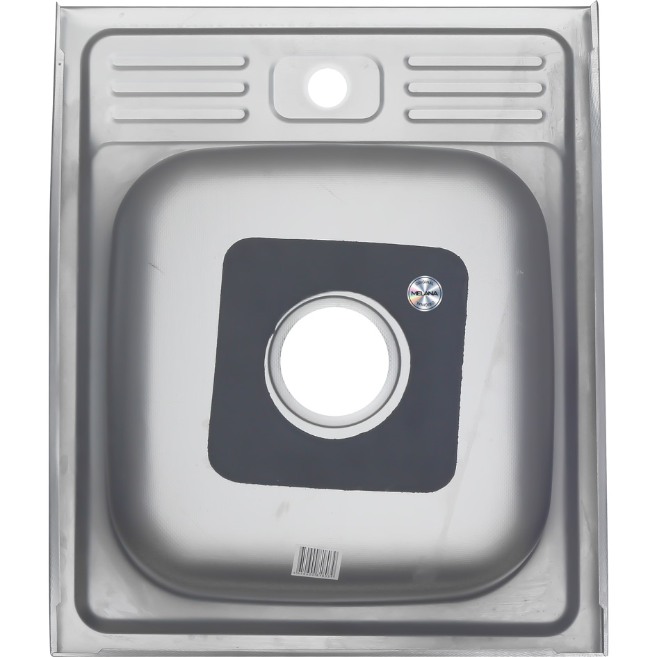 Мойка 5060 MELANA 0,6/160 ДЕКОР накладная прямоугольная с сифоном (162D ta *15) 162 ta (*15) - Вид №2